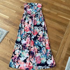 Strapless flower dress